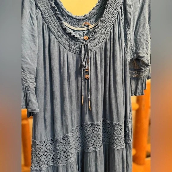 Free People “Dream On” Maxi Dress – Blue – Size XS - Picture 4 of 9